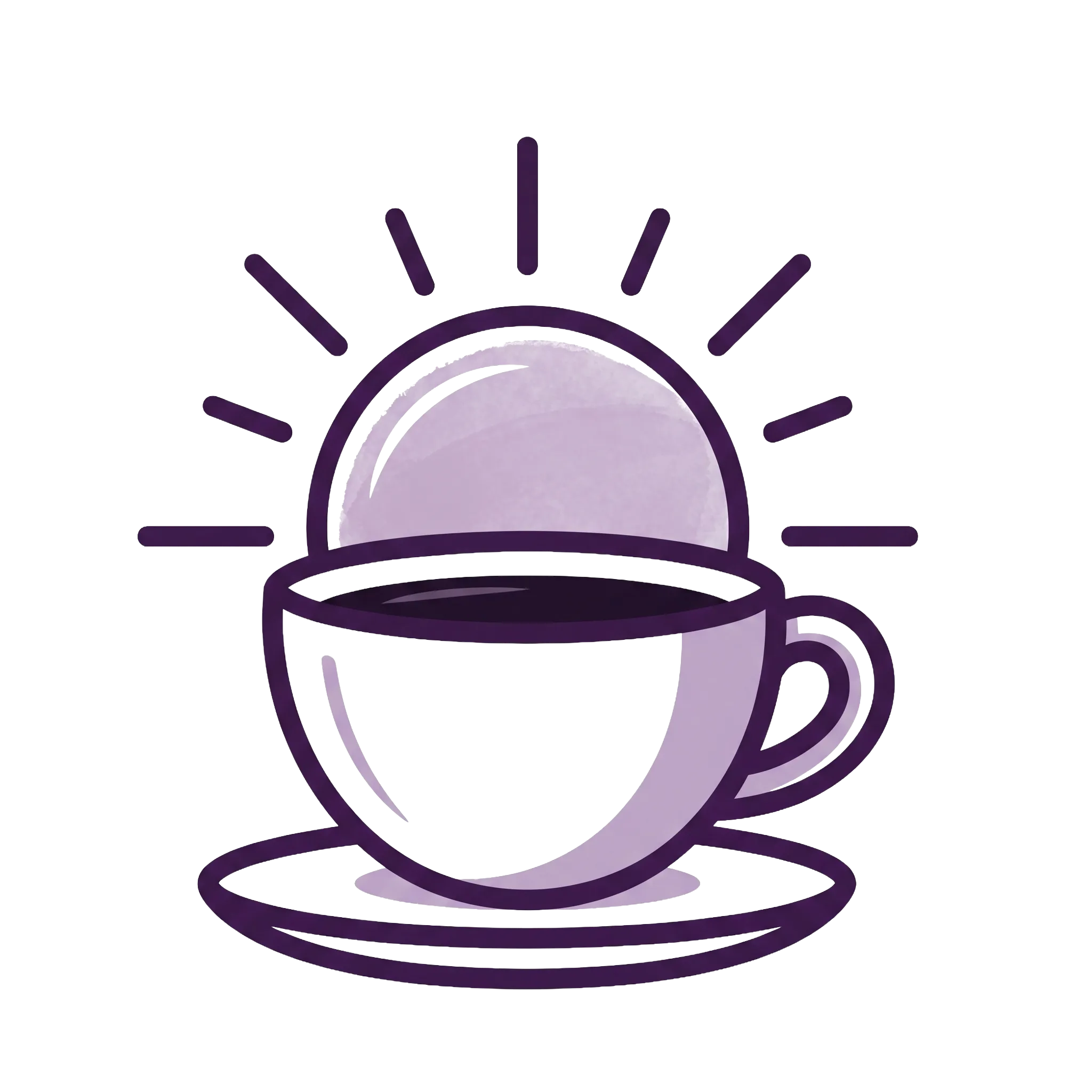 Coffee cup with rising warmth