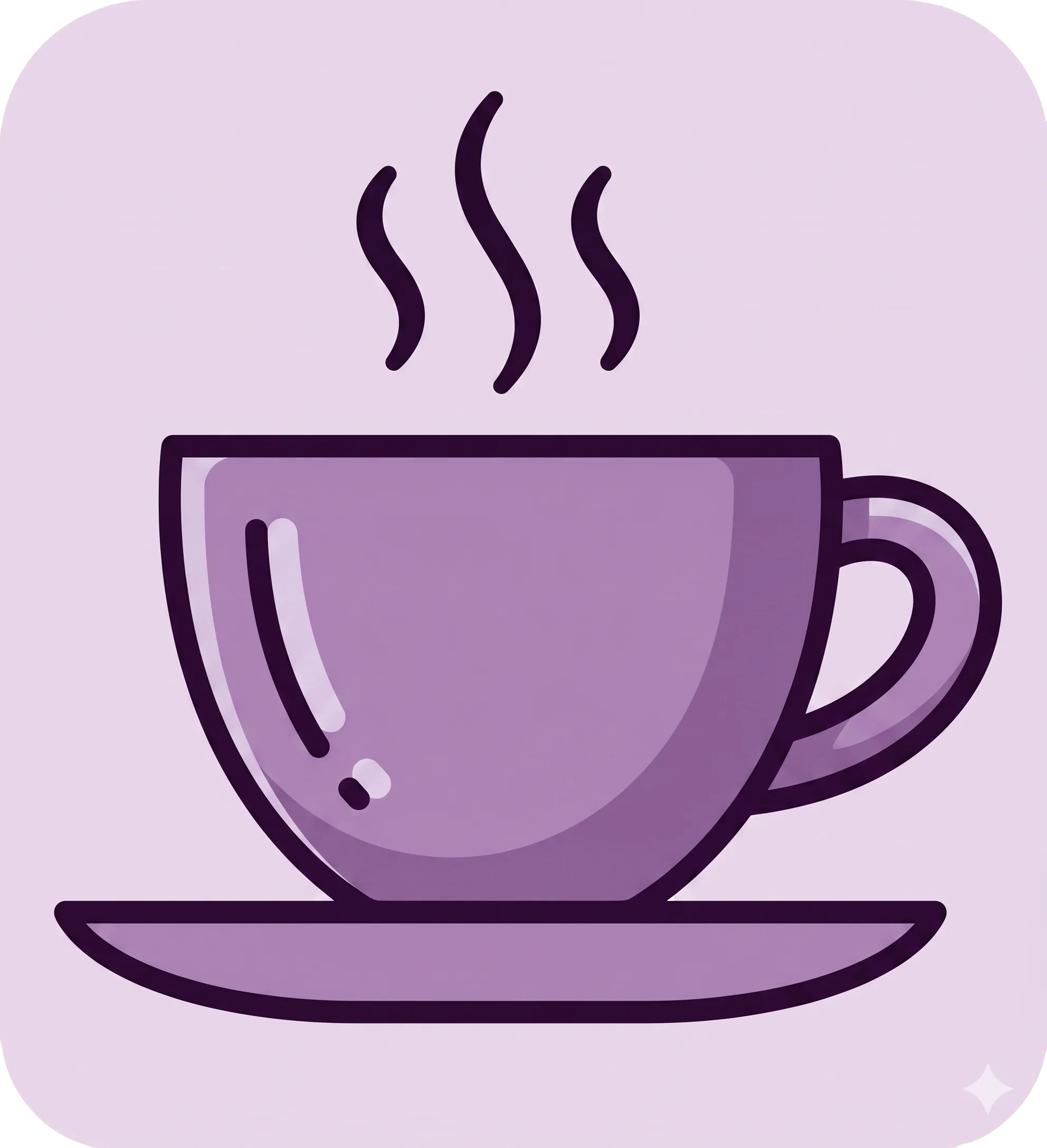 Coffee cup with rising steam