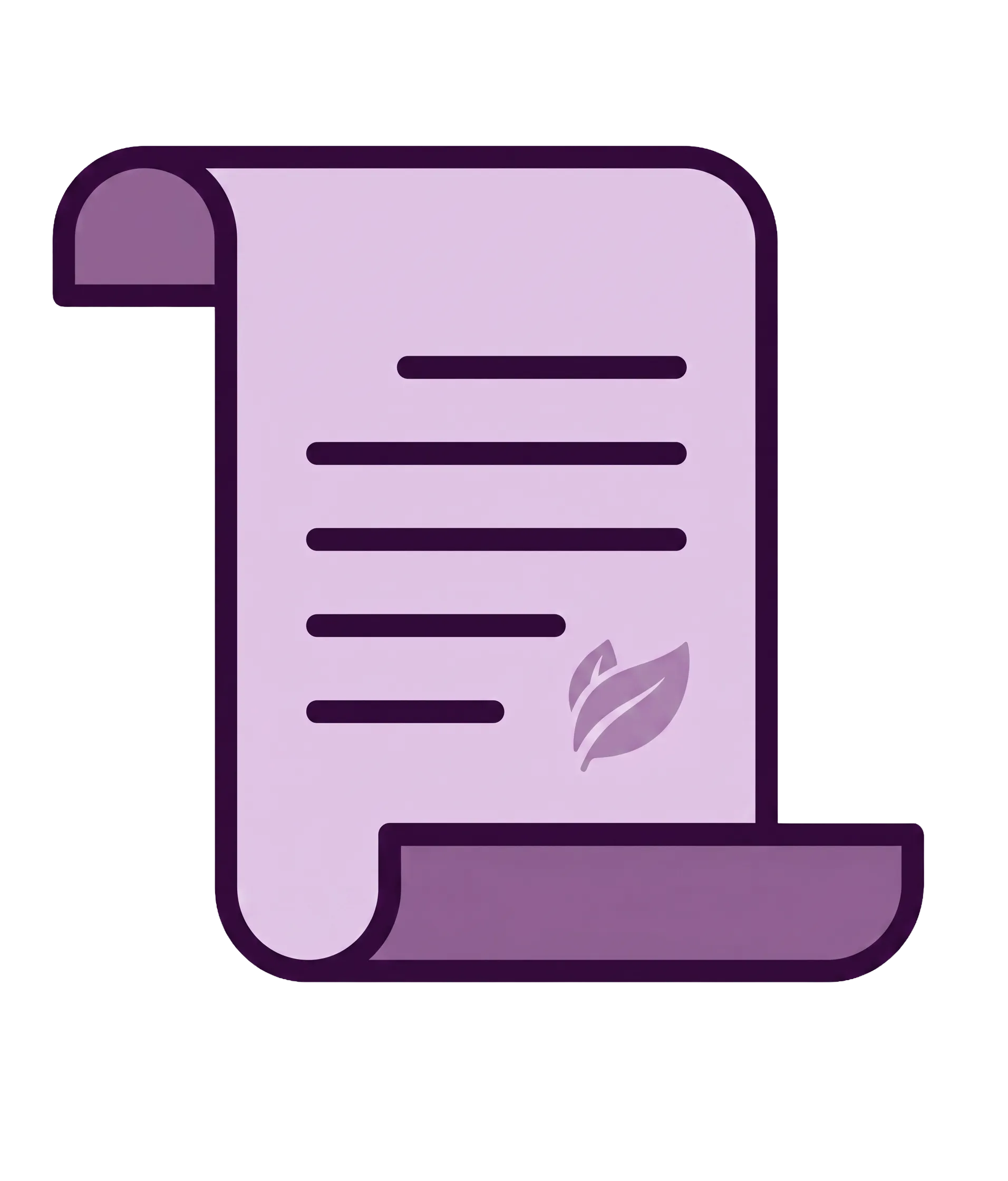 Unfurled scroll illustration